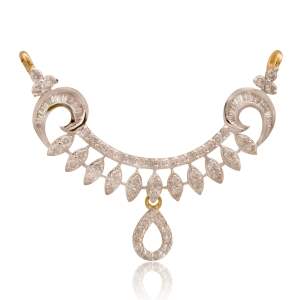 Beautifully Crafted Diamond Necklace & Matching Earrings in 18K Yellow Gold with Certified Diamonds-TM0496+ER
